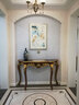 麦帝罗 欧式玄关桌 玄关桌欧式实木玄关台雕花装饰门厅柜客厅隔断 2_140cm实木色亮金 实拍图