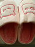 惠夫人冬季情侣棉拖鞋厚底包跟家居家室内防滑加绒韩版保暖棉拖鞋女 包跟款 大红 40-41 【适合39-40码穿】 实拍图
