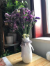 爱泽宝 简约现代花瓶摆件玫瑰陶瓷花瓶客厅餐桌茶几装饰品工艺品干花花器 新房家居摆设 直筒黑色(含丝带) 实拍图