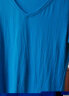 艾路丝婷夏装新款T恤女短袖上衣韩版修身体恤TX3560 蓝色V领 M 实拍图