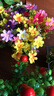 仿真花套装假花摆件塑料花含塑料花瓶干花花束仿真植物盆景绢花客厅阳台餐桌装饰花盆栽 混色跳兰菊+中号仿瓷瓶套装 实拍图