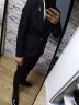 金盾（JINDUN）  西服男2024单西男韩版修身小西装男装外套男休闲上衣小西服套装 黑色单件-TZ08 L-（112-125斤） 实拍图