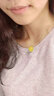 欧采妮 18K金蜜蜡圆珠吊坠女款波罗的海琥珀珠子黄金镶嵌鸡油黄蜜蜡项链 实拍图