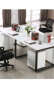 嘉航办公桌办公室职员桌简约现代屏风工位卡座隔断员工电脑桌椅组合 一字型双人位（不含柜） 实拍图