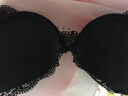 KJ内衣性感蕾丝聚拢文胸套装上托本命年红色文胸女士品牌内衣胸罩 黑色 75A =34A(配内裤) 实拍图