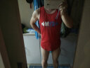 雷魅（RAYCHARM）健身背心男宽松肌肉运动上衣T恤无袖速干训练短袖工字紧身衣1804 红色 M 实拍图