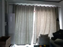 伊帘坊 窗帘成品加厚双面提花遮光布凤尾简约现代定制客厅卧室窗纱窗帘 灰色 3.0米宽*2.7米高打孔式可改高度 实拍图