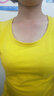 艾路丝婷夏装短袖T恤女上衣韩版修身圆领纯色棉体恤TX3361 黄色 155/80A/S 实拍图