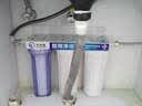 欧美星净水器 10寸三级净水器 自来水净化涉水家电前置过滤器PP棉滤芯 家用厨房净水机 三胞胎净水器 10寸三极单白双透明瓶净水器 实拍图