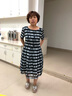 欧芙伦雪纺连衣裙夏季2025新款女装夏天显瘦气质短袖条纹中长款裙子 图片色 XXL 实拍图