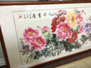 迅典国画富贵牡丹挂画餐厅客厅装饰画纯手绘真迹字画沙发背景墙画壁画 富贵吉祥 实木带框63*123厘米 实拍图