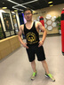 墨立方  运动背心夏季潮健身背心棉圆领透气快干修身无袖T恤上衣运动坎肩健身 黑色/金 170/92A/M 实拍图