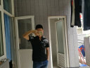 沧狮夏季短袖t恤男士翻领t袖衫青年韩版潮牌衣服男学生t恤衫 黑色 L 实拍图