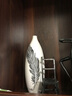 福美林（FUMEILIN） 简约现代家居饰品时尚客厅黑白羽毛花瓶工艺品摆件花器装饰摆件 新品羽毛炮弹瓶+1束粉色玉兰花 实拍图