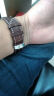 积优（JEAYOU）真皮表带男代用天梭1853手表带浪琴美度天王罗西尼dw皮带女优原装 棕色白线【传统双拉扣-银色】 接口22mm 实拍图