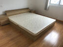 百客乐 床 单人床板式床双人床硬板床1.5米榻榻米床-C2 浅胡桃色床+2床头柜+10cm厚床垫 1.8m*2.2m 实拍图