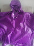 强迪大号加厚电动车雨披 牛津布单人摩托车雨衣 单人紫罗兰短帽檐 均码 实拍图