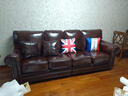 艾米莱奥 真皮沙发 美式乡村风格皮艺沙发 复古油蜡皮质四人位脚踏客厅组合简约个性家具休闲欧式真皮沙发 防污功能皮 四人位 实拍图