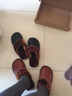 范米尼 头层牛皮棉拖鞋 加宽大码真皮拖鞋居家室内家居鞋老人保暖加厚软底防滑秋冬季男女情侣 601:黑色 28适合41-42码 实拍图