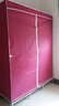 思故轩简易布衣柜钢管加粗防尘布衣柜出租房宿舍卧室衣橱收纳衣柜 无纺布酒红色【宽129CM】清 仓 实拍图