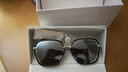海伦凯勒太阳镜女款简约方框眼镜潮流单品时尚出街百搭偏光墨镜女H8621 曜石黑框+月光银镀膜镜片HD51 实拍图