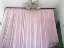 黛恩丝 韩式粉色窗帘成品卧室飘窗客厅遮阳纱帘落地窗全遮光布公主风简约现代 粉色双层【布＋纱】(包加工) 要几米拍几米(蕾丝花边另算,详情联系客服) 实拍图