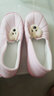 妈妈果月子鞋春秋夏季薄款产妇鞋子女孕妇包跟拖鞋防滑厚底家居棉拖鞋 【网眼】简约格_粉色 L【建议40-41】 实拍图