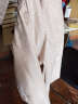 乔能（QIAONENG）亚麻休闲裤男2025春夏季男裤薄款长裤直筒修身裤子 米白色 L 实拍图