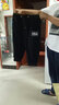 阿尼三冰丝七分裤男夏季新款青少年韩版潮流裤子男士薄款运动休闲裤短裤 03款   黑色 2XL 实拍图
