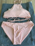 MEMORYBABY 原创性感分体比基尼三角游泳衣女个性绑带度假新款 粉红色 S 晒单实拍图