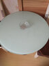 迈亚家具钢化玻璃圆桌茶几圆形洽谈桌小圆桌前台接待桌子时尚简约现代 白色-直径60cm 实拍图
