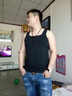 续点方领背心男 夏季大领口小背心纯色紧身修身健身马甲运动训练服 黑色 3XL (158-172斤左右)修身型 实拍图