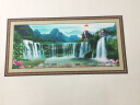 省心墙贴自粘字画无框墙壁装饰画客厅沙发背景墙办公室中式山水画字画 流水生财 200cm*100cm（假框） 实拍图