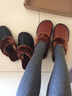 范米尼 头层牛皮棉拖鞋 加宽大码真皮拖鞋居家室内家居鞋老人保暖加厚软底防滑秋冬季男女情侣 601:黑色 28适合41-42码 实拍图