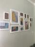 絮之家客厅实木照片墙餐厅相框组合创意相框墙壁画装饰画简约卧室相片墙 白色相框+彩色抽象 实拍图