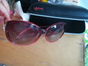 百飒(BYZA)女士偏光太阳镜 时尚大框渐变明星款墨镜太阳眼镜圆脸潮女韩版眼镜可配近视 红框渐进红片 实拍图