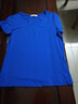 艾路丝婷夏装短袖T恤女上衣韩版修身圆领纯色棉体恤TX3361 宝蓝色 170/92A/XL 实拍图