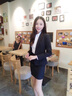 汇美特小西装职业装女装套装秋装工作服正装西服外套前台面试工装 黑色西装+裤子 L(建议100-110斤以内) 实拍图