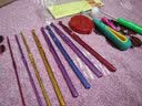 纬度编织工具DIY七彩钩针氧化铝钩针毛线针毛线勾针毛衣针 9#规格6.0MM 1根 实拍图