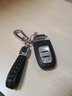 迪加伦 高档 汽车钥匙扣 手编织绳真皮 时尚情侣 车用钥匙链 钥匙挂件 男士女 改装 汽车用品 黑色 奥迪车标 新A4L A6L A3 Q3 Q5 实拍图
