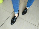 【发顺丰空运】上顿丹尼男鞋男士乐福鞋真皮英伦皮鞋流苏休闲鞋豆豆鞋春夏季懒人套脚一脚蹬驾车鞋手工帆船鞋 黑色 42 实拍图