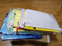 加厚A4网格文件袋10个文件袋透明网格拉链袋办公塑料防水资料袋学生试卷袋 A4蓝色网格（10只装） 实拍图