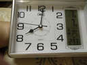 康巴丝座钟客厅挂钟简约台钟石英钟表时尚万年历时钟现代日历温度床头 2991银色 实拍图