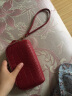 北狐 新款真皮手拿包女单肩小包韩版牛皮时尚妈妈手抓包手机零钱包 红色 实拍图