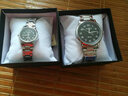 鹏志手表女士进口机芯石英表大数字精准走时中老年人全钢带防水男表 钢带黑盘(男款) 实拍图