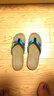 贵足享 家居拖鞋 情侣新款亚麻拖鞋 人字拖鞋 防滑室内拖鞋 凉拖鞋 蓝绿色 40-41 (270mm) 实拍图