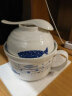 瓷航（CiH） 瓷航日式创意陶瓷泡面碗泡面杯餐具套装方便面碗汤碗大号带盖 中号白色泡面碗，配绿色餐具 晒单实拍图