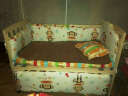 SWEETYBB全实木婴儿床摇床无油漆宝宝童床 小床+粉色米奇五件套+赠品 实拍图