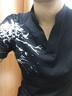 沧狮夏季短袖t恤男士翻领t袖衫青年韩版潮牌衣服男学生t恤衫 黑色 L 实拍图