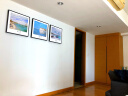 述说 客厅装饰画现代简约沙发背景墙壁画餐厅卧室晶瓷画梵高莫奈挂画 莫奈海滩/黑框三联画 50x50cm 晶瓷面+铝合金画框 实拍图